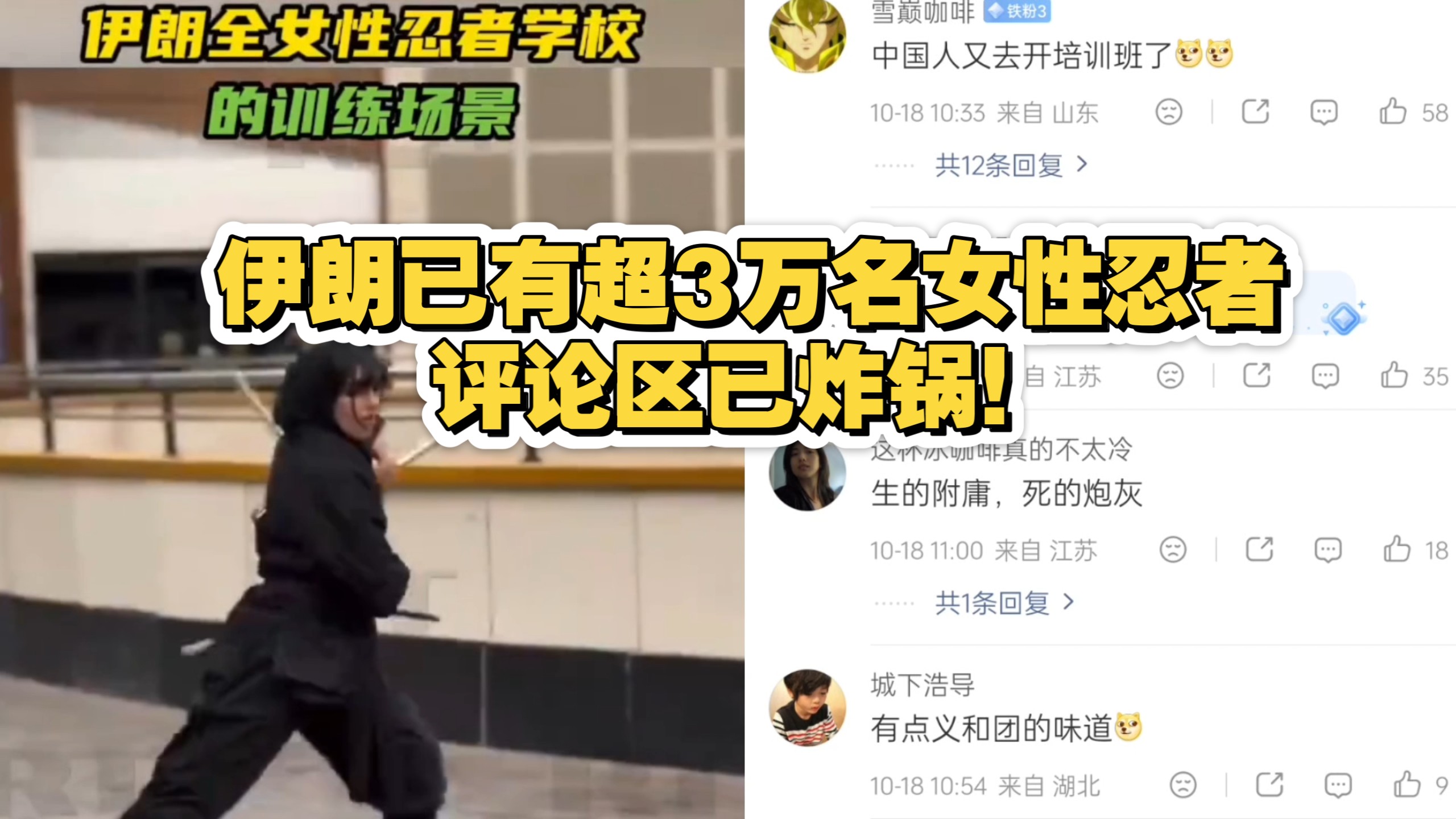 伊朗已有超3万名女性忍者，评论区已炸锅！