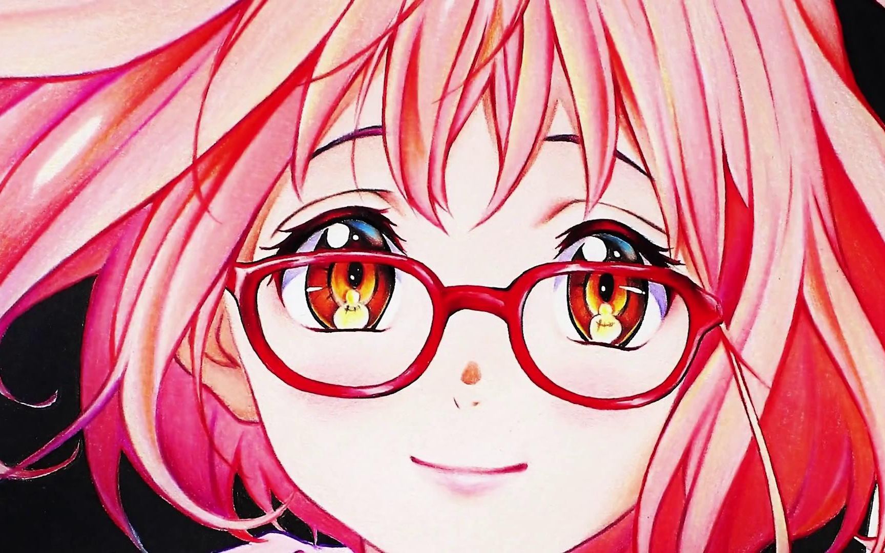 how to draw anime eyes with glasses _ kuriyama mirai