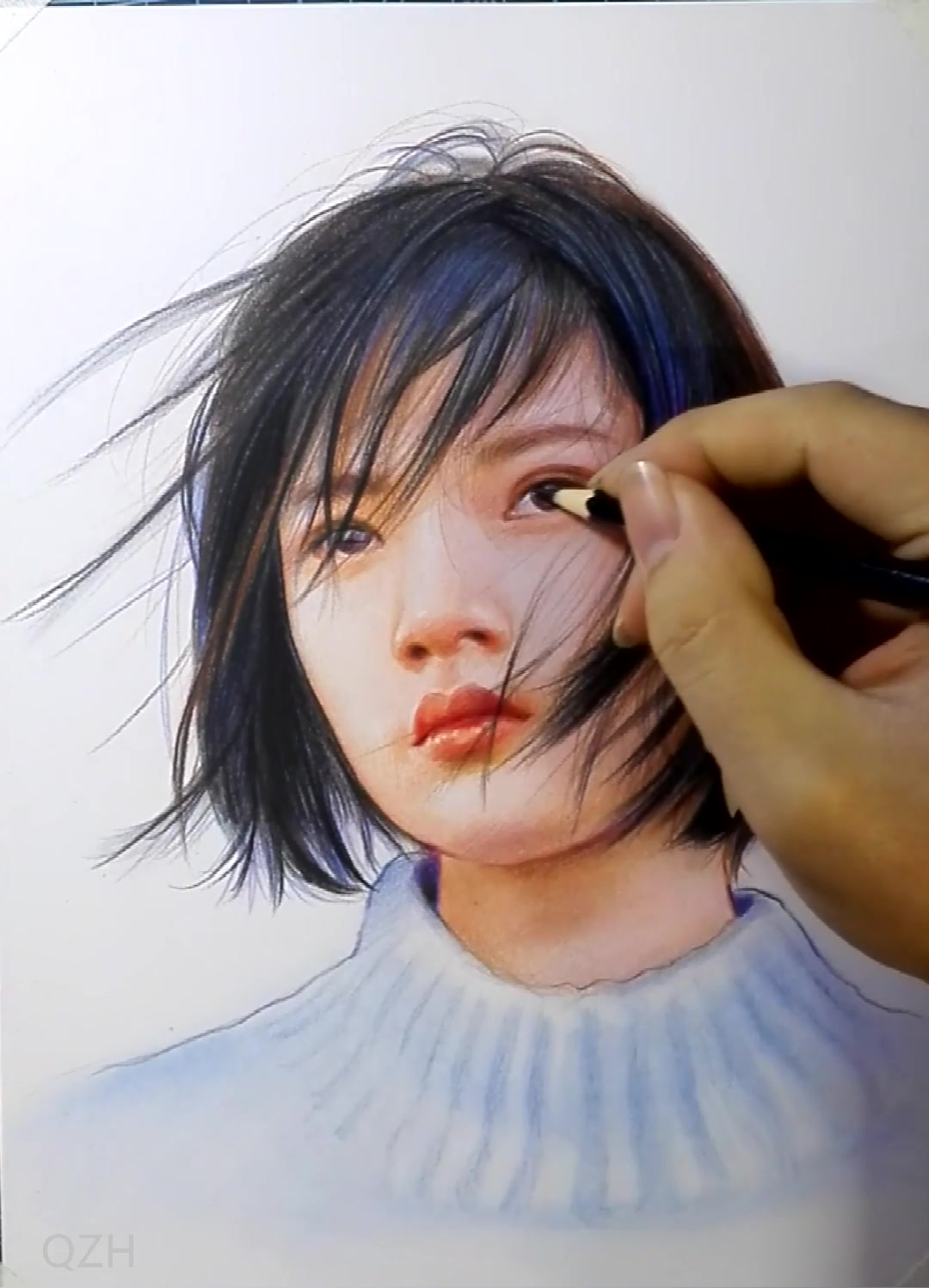 彩铅手绘《悲伤逆流成河》易遥