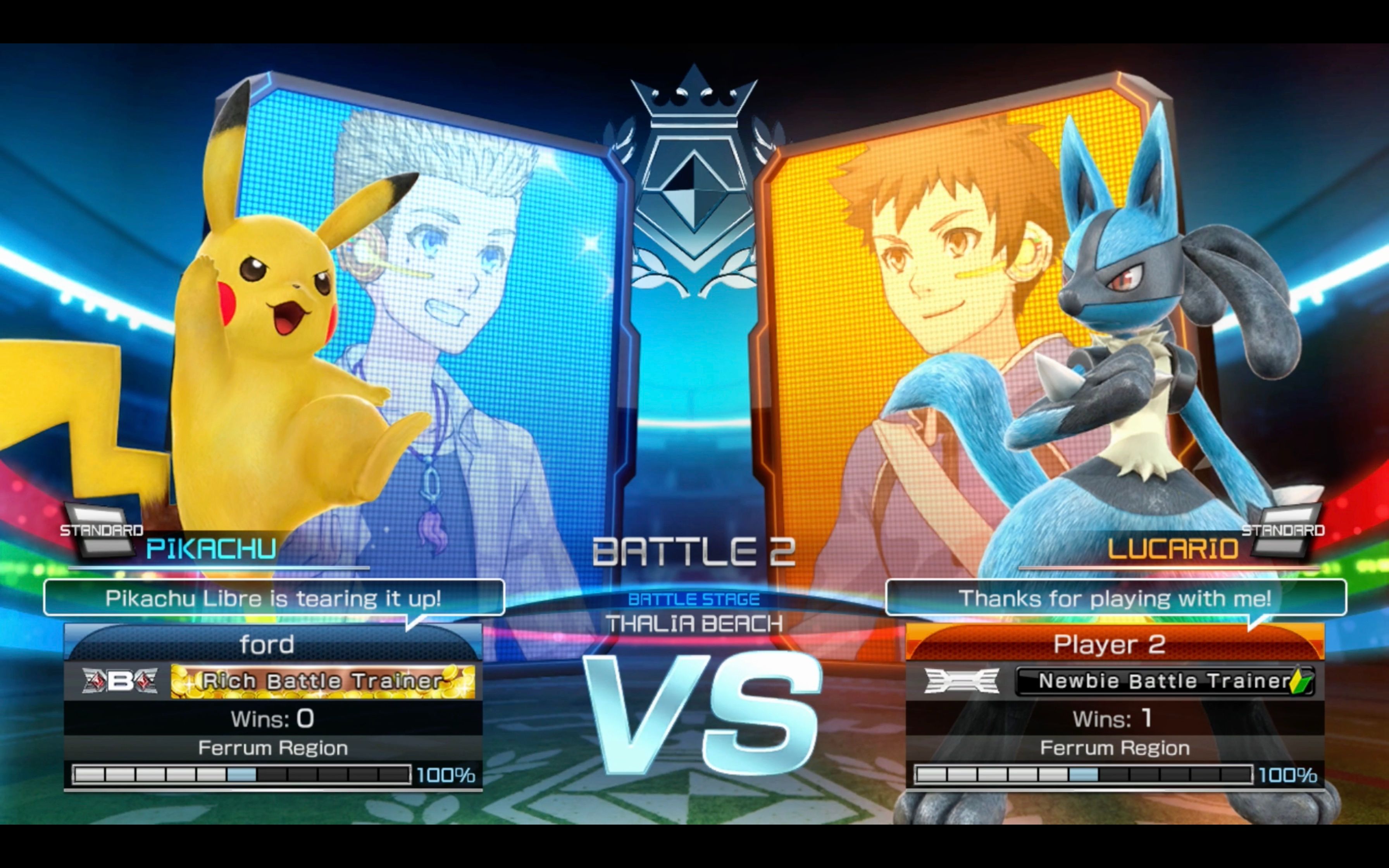 【宝可梦铁拳】必杀集锦-皮卡丘 vs 鲁卡里奥