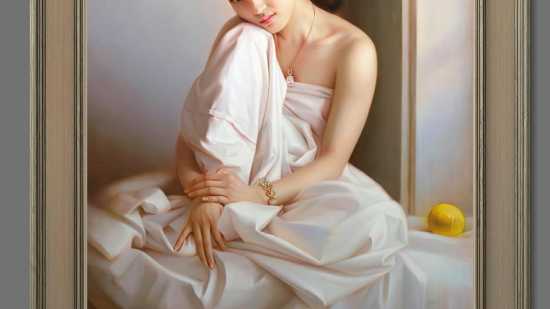 《重庆油画画家王柔人像佳作》(高咏制作)