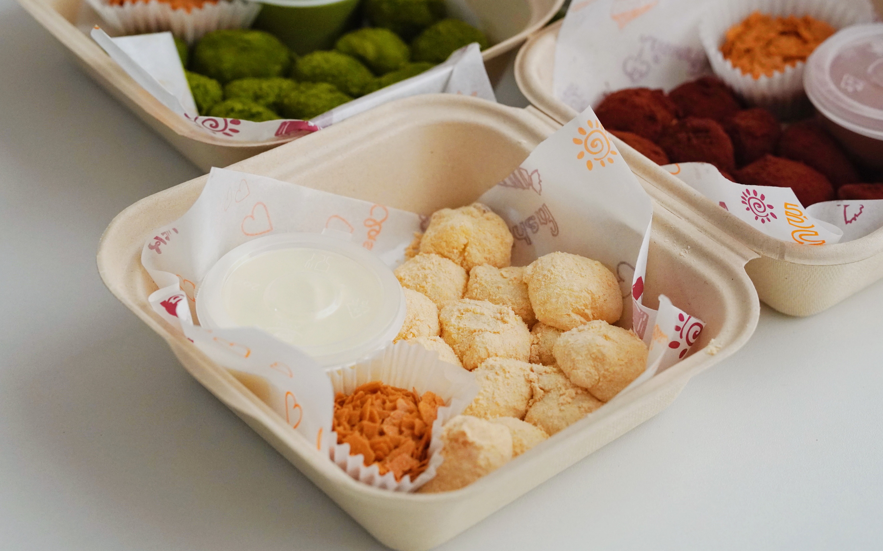 好吃到爆狂炫一盒的酸奶芝士蘸酱麻薯,冰淇淋口感,真的太好吃了!