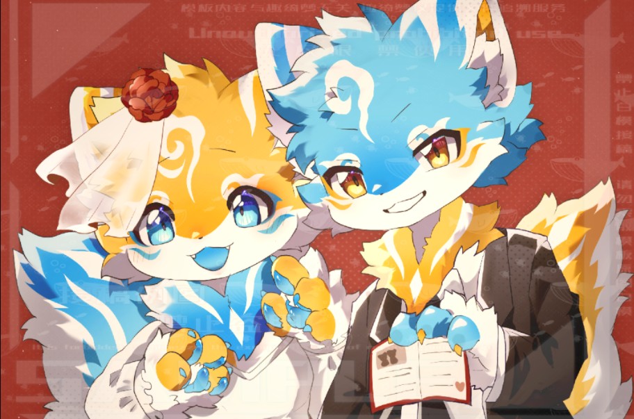 【Furry模板接稿】药牌 结婚证哔哩哔哩bilibili