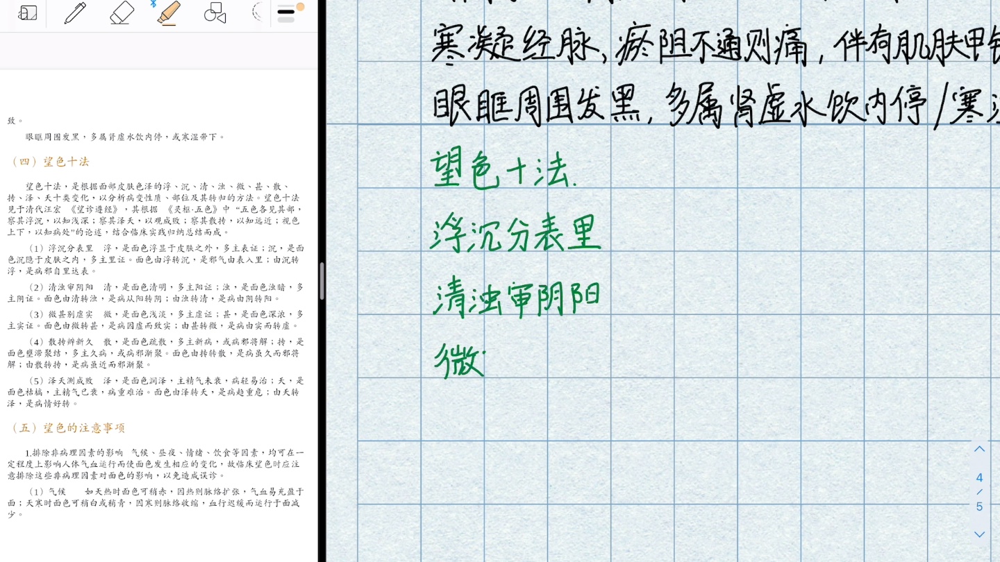 [图]notability与goodnotes梦幻联动，倍速看中医诊断学笔记，一起学习叭！