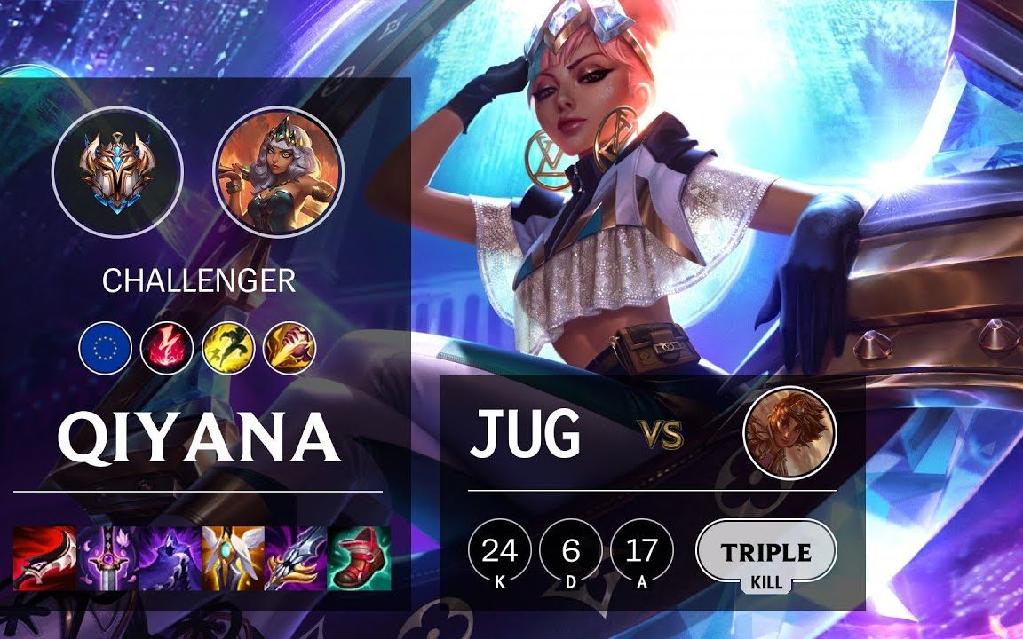 【欧服王者局】【打野】琪亚娜 vs 塔莉娅 - 11.