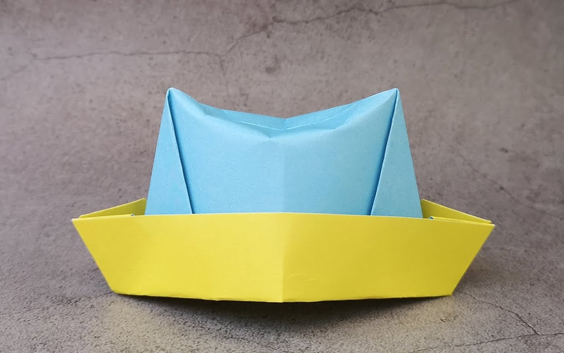 长方形纸折帽子图片