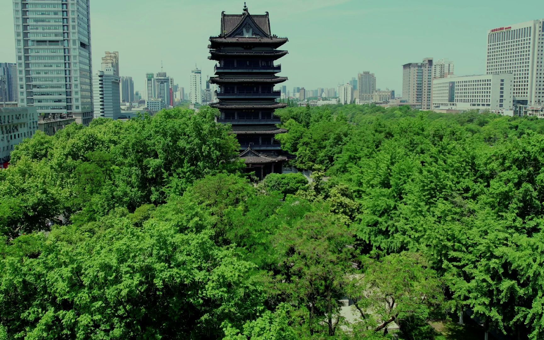活动 无人机航拍合肥包公园标志性建筑:清风阁,感受古建筑之美