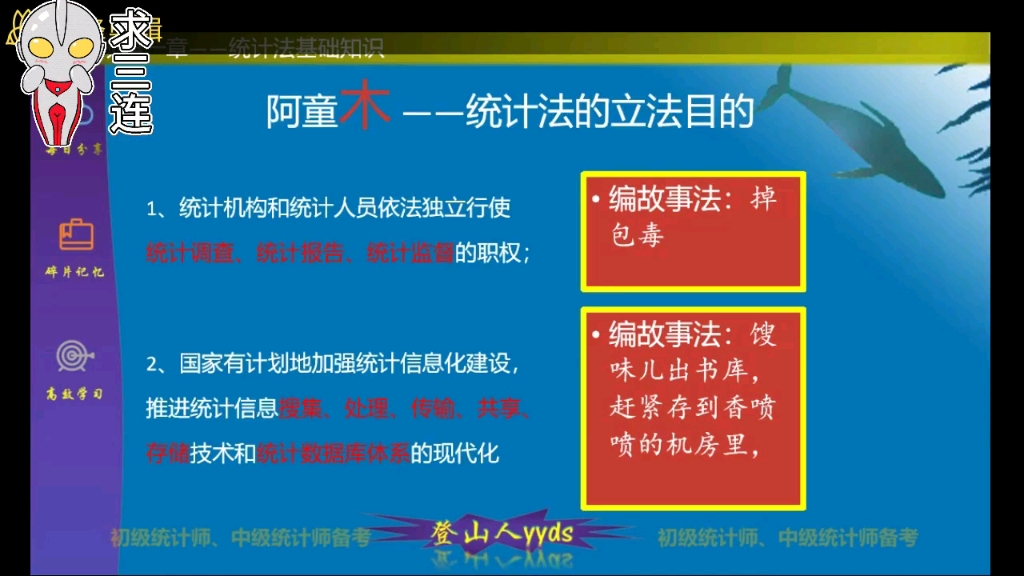 3分钟牢记1个统计师考试知识点6 最新统计师备考分享 初级统计师、中级统计师 2021版统计法规第一章(22)哔哩哔哩bilibili