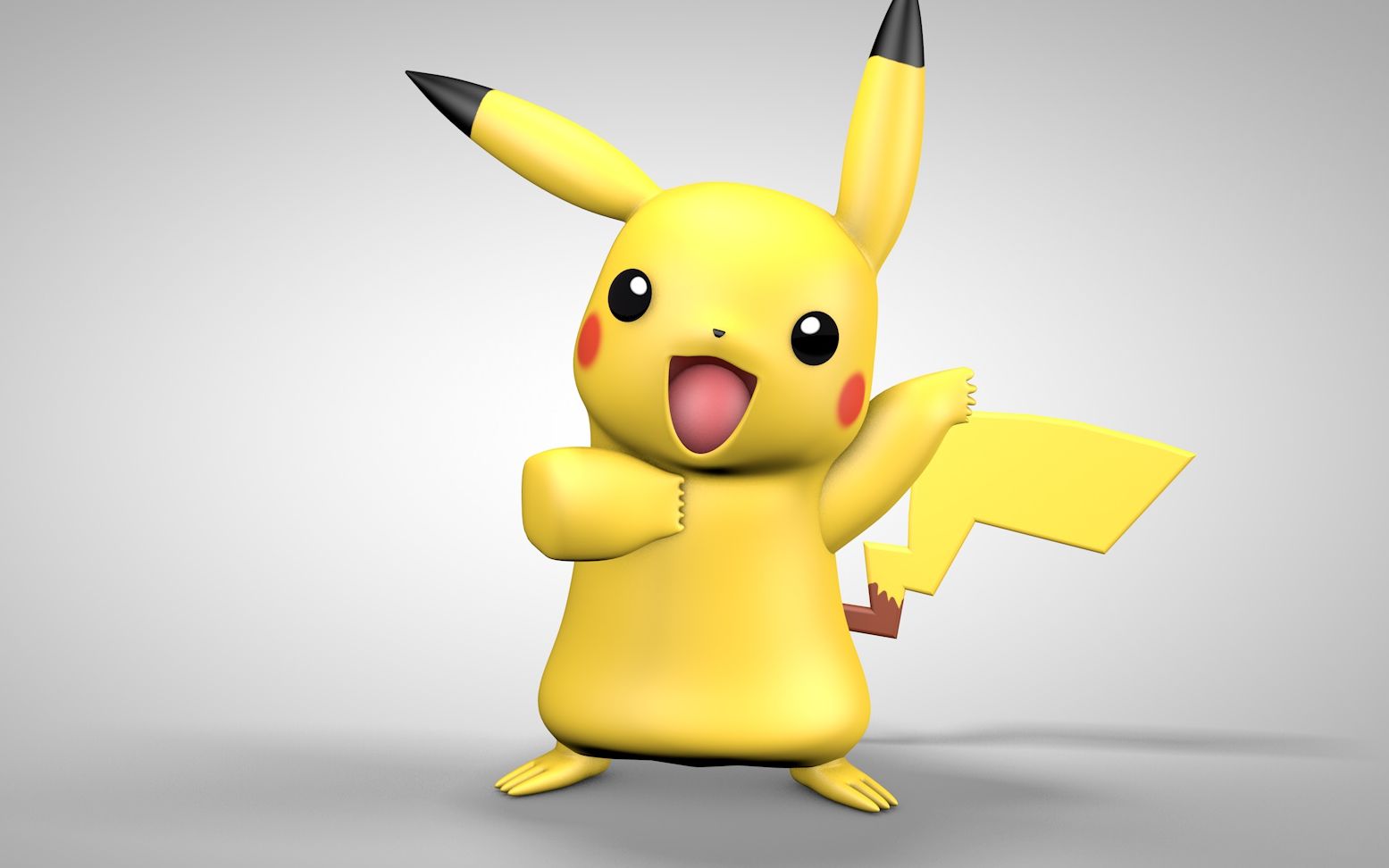 c4d新萌,建模 皮卡丘,过程很长,很多尝试