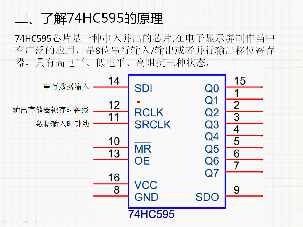 [图]74HC595原理讲解，嵌入式系统原理及设计，单片机开发