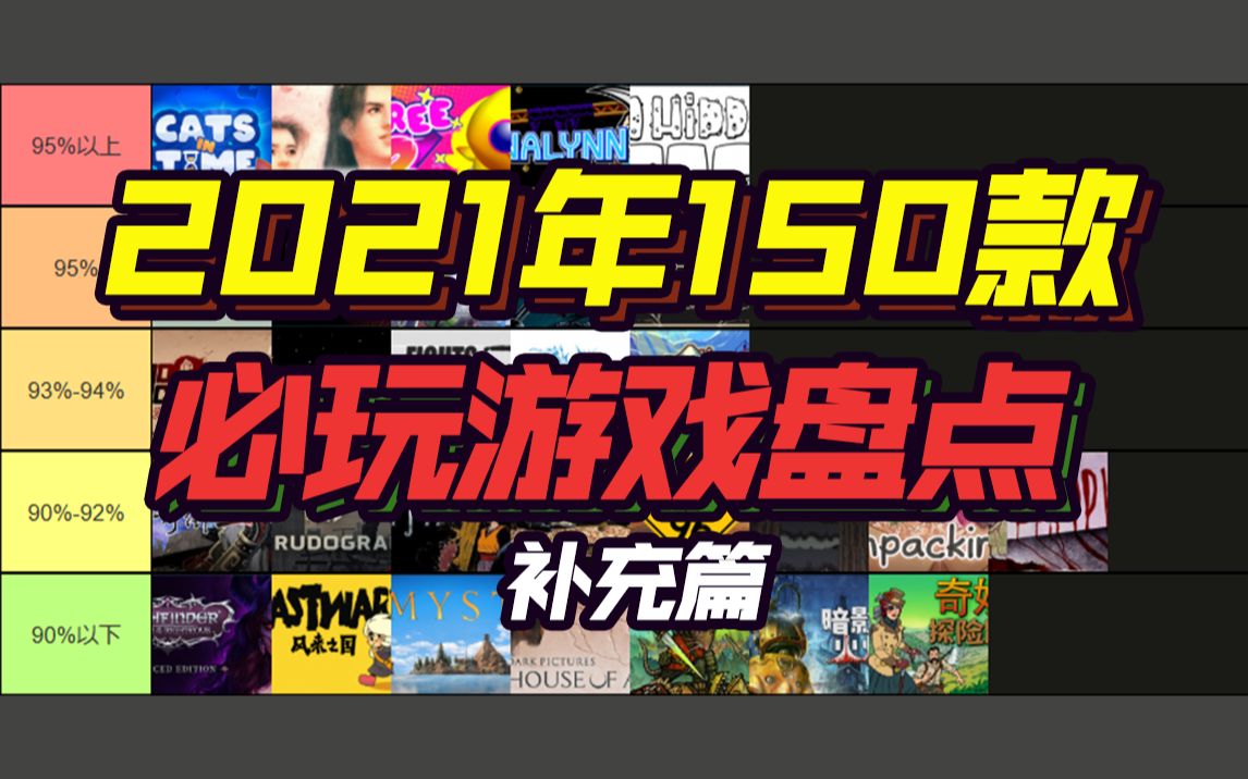 【年度TOP盘点】强烈建议收藏!爆肝三个月整理!2021年Steam平台必玩的150款游戏推荐!补充篇哔哩哔哩bilibili游戏推荐