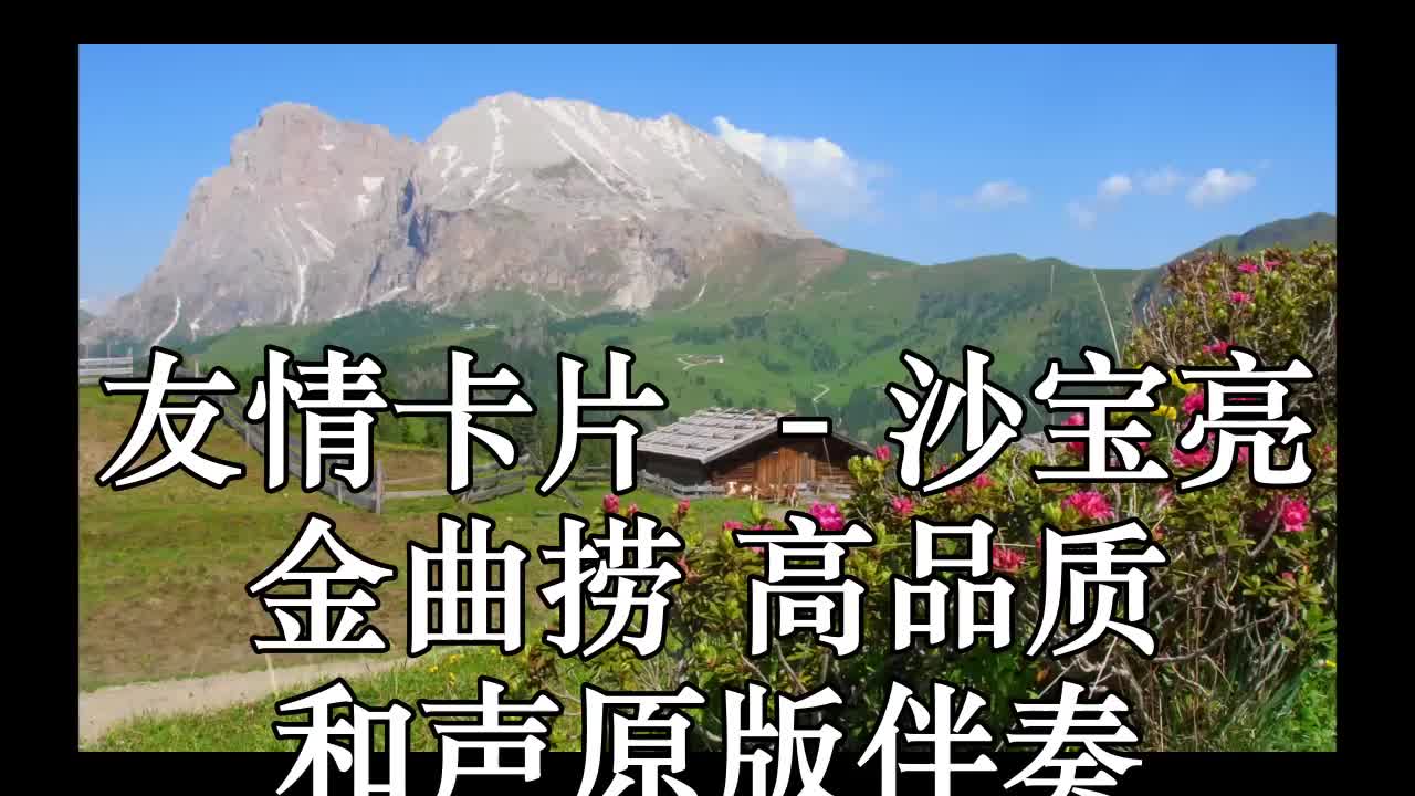友情卡片 (live) - 沙宝亮 金曲捞 高品质 和声原版伴奏