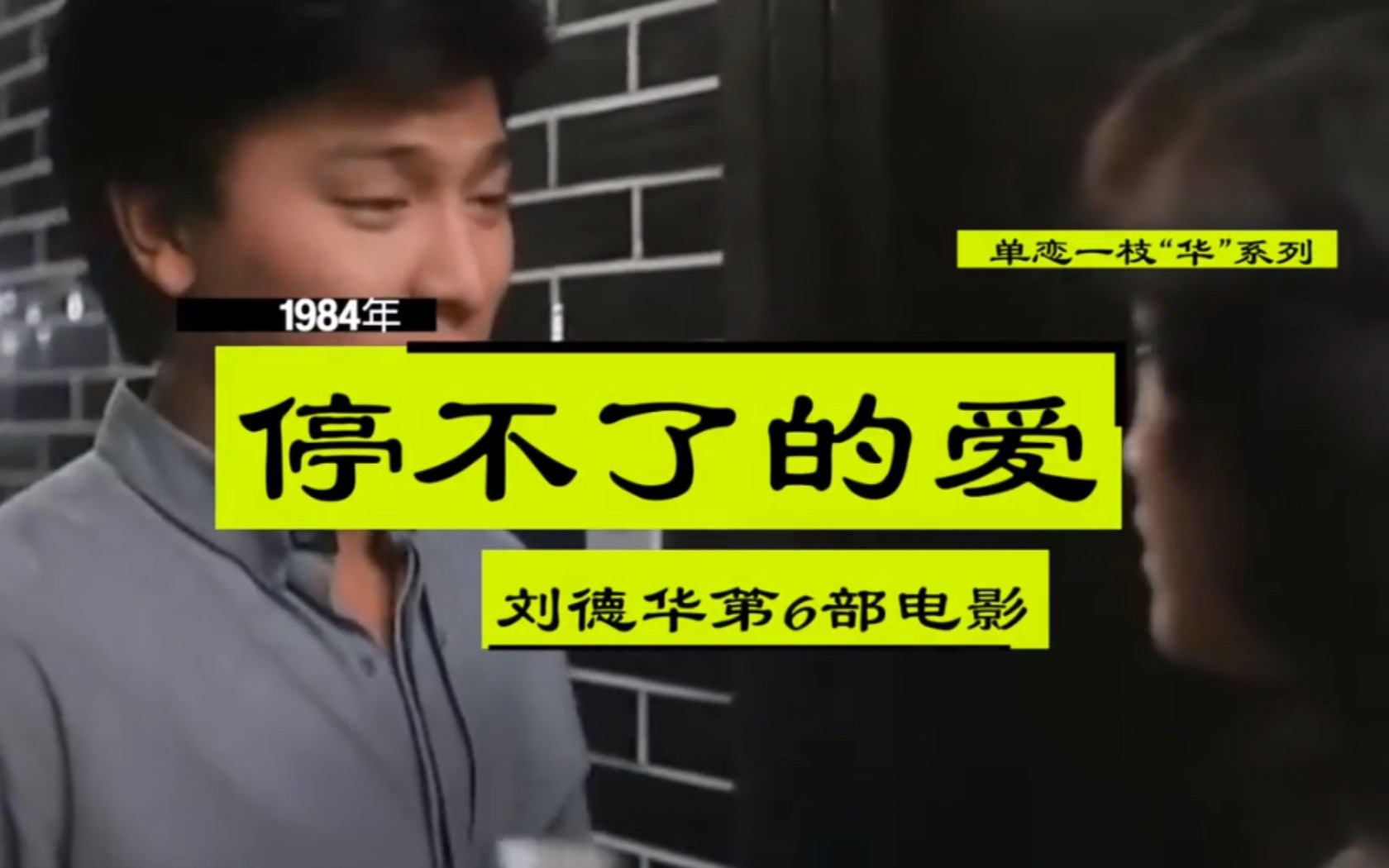 单恋一枝"华"系列之第6部《停不了的爱》 刘德华cut_哔哩哔哩 (゜-゜)