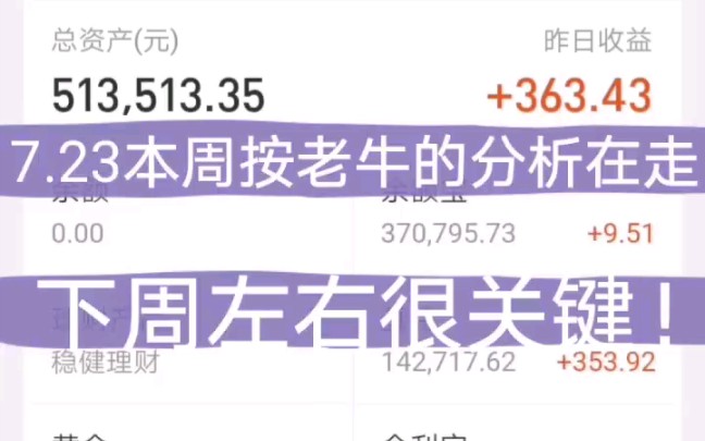 7.23下周左右很关键!基金重要经验分享.哔哩哔哩bilibili