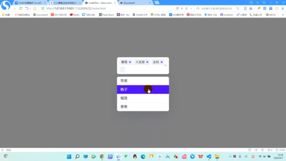 【html,css,js小项目:选择标签界的天花板】哔哩哔哩bilibili