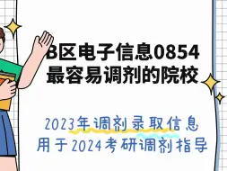 B区电子信息最容易调剂的院校