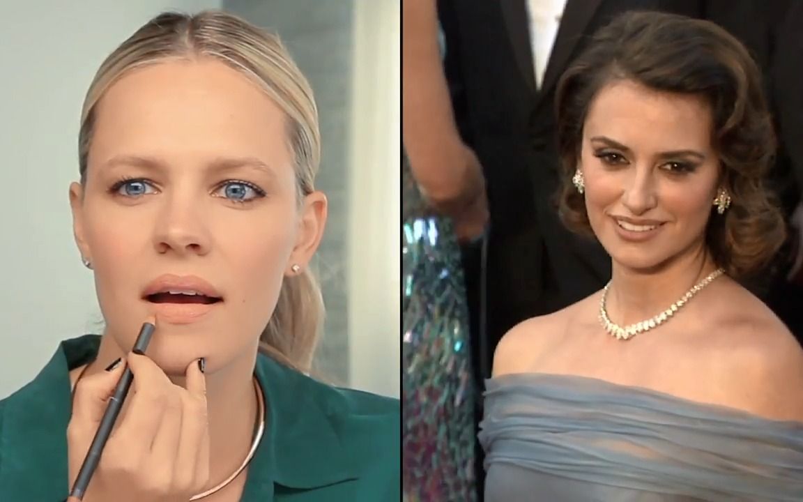 潘妮洛普(penelope cruz)的自然裸唇性感加分妆容|名人仿妆|vogue