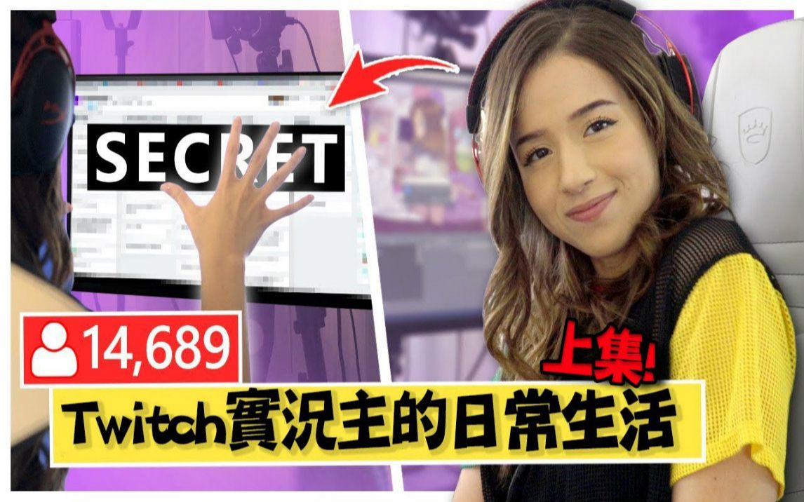 Pokimane中文  实况主的日常! Poki的一天(上集)哔哩哔哩bilibili