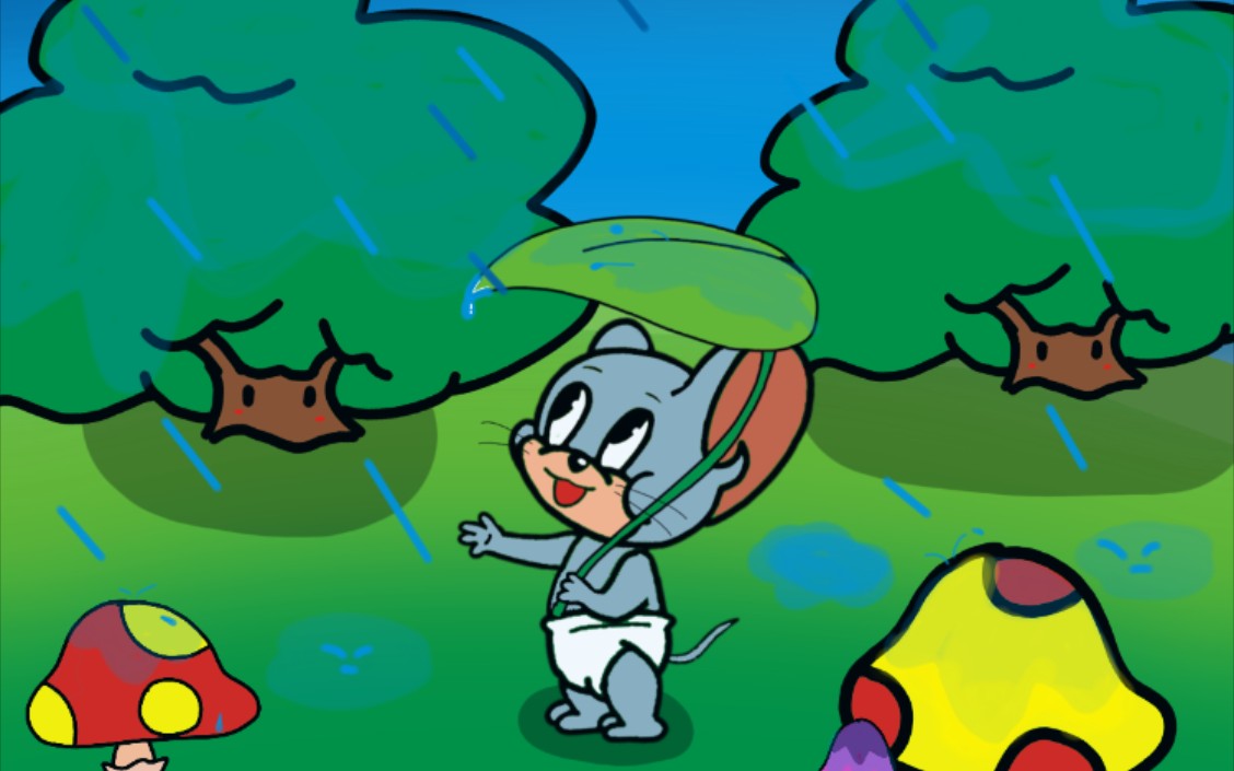 【猫和老鼠】泰菲:下雨天,小可爱跟雨伞更配哦!