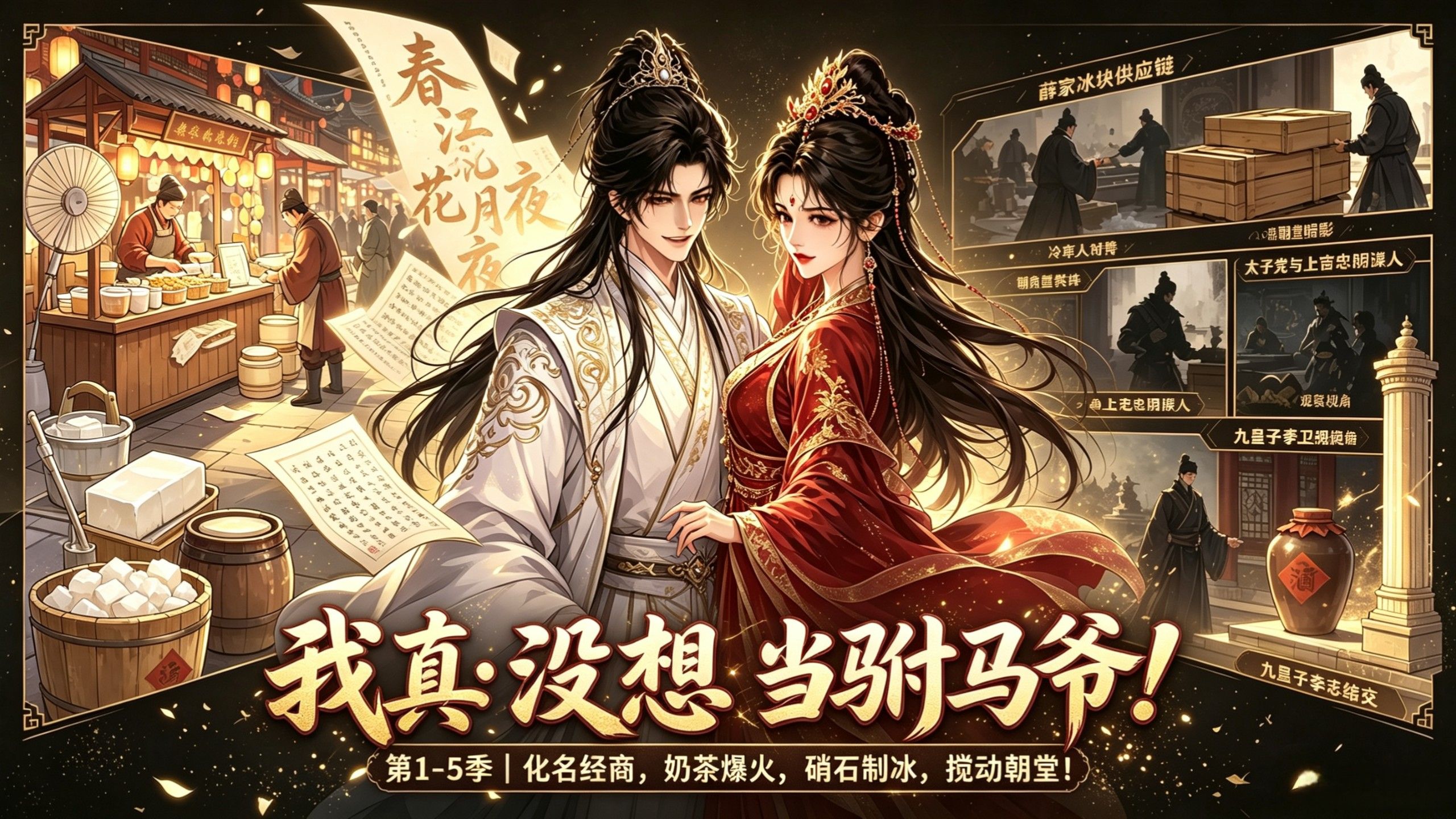 一口气看，第1-8季，废物纨绔朝堂惨遭逼婚，结果娶了公主。靠穿越而来的现代知识做生意搞钱，逆袭朝堂！