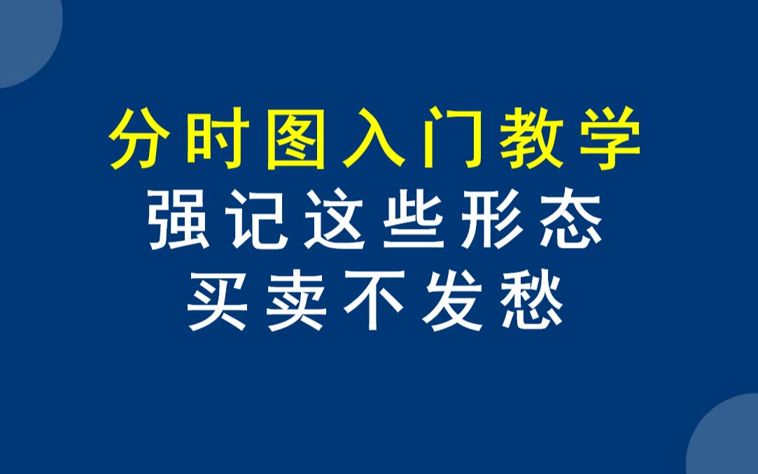 [图]分时图入门教学，强记这些分时图形态，买卖不发愁