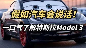 假如汽车会说话，一口气带你了解特斯拉Model3！