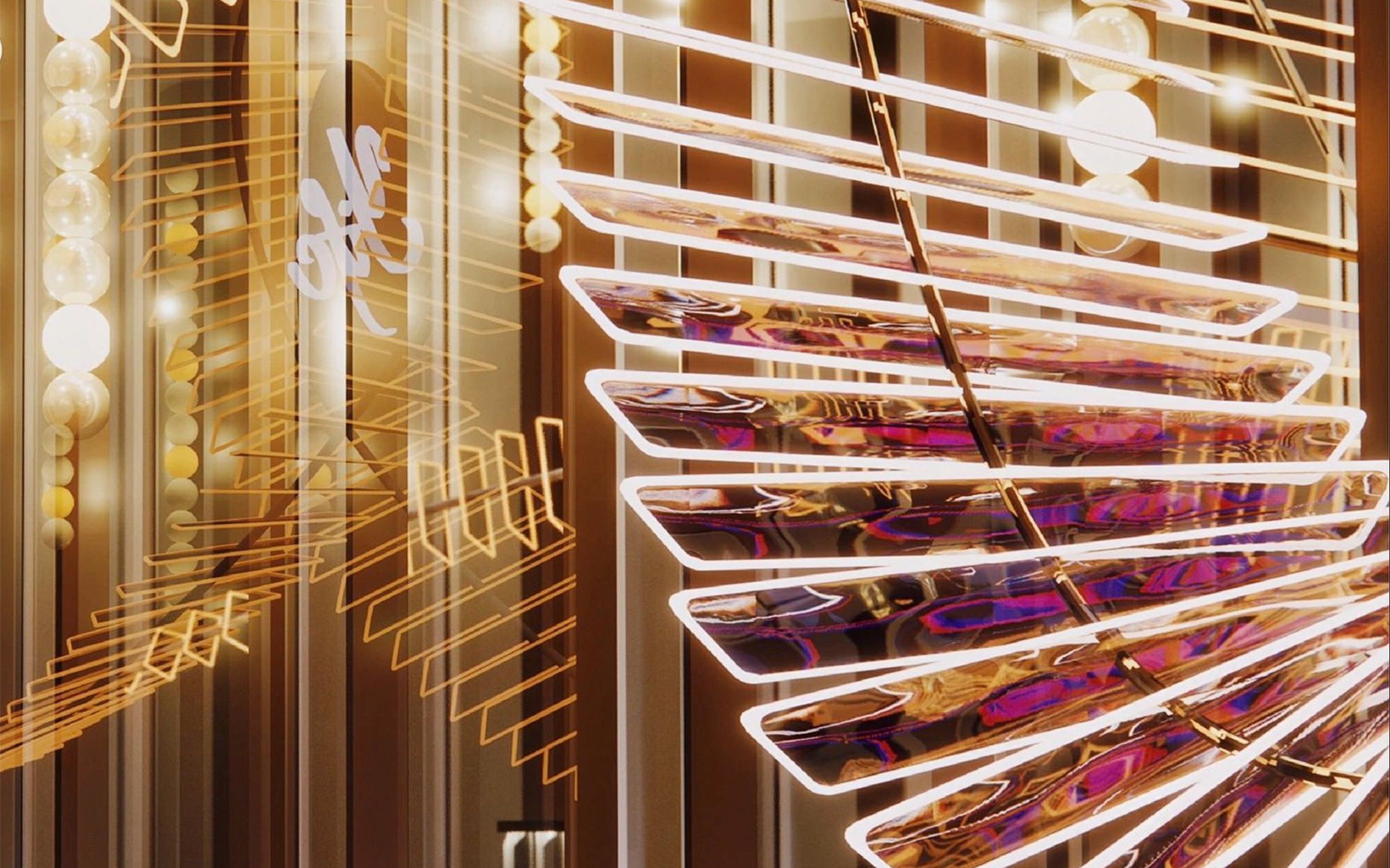 优美绚丽,极富设计感的亚克力艺术装置