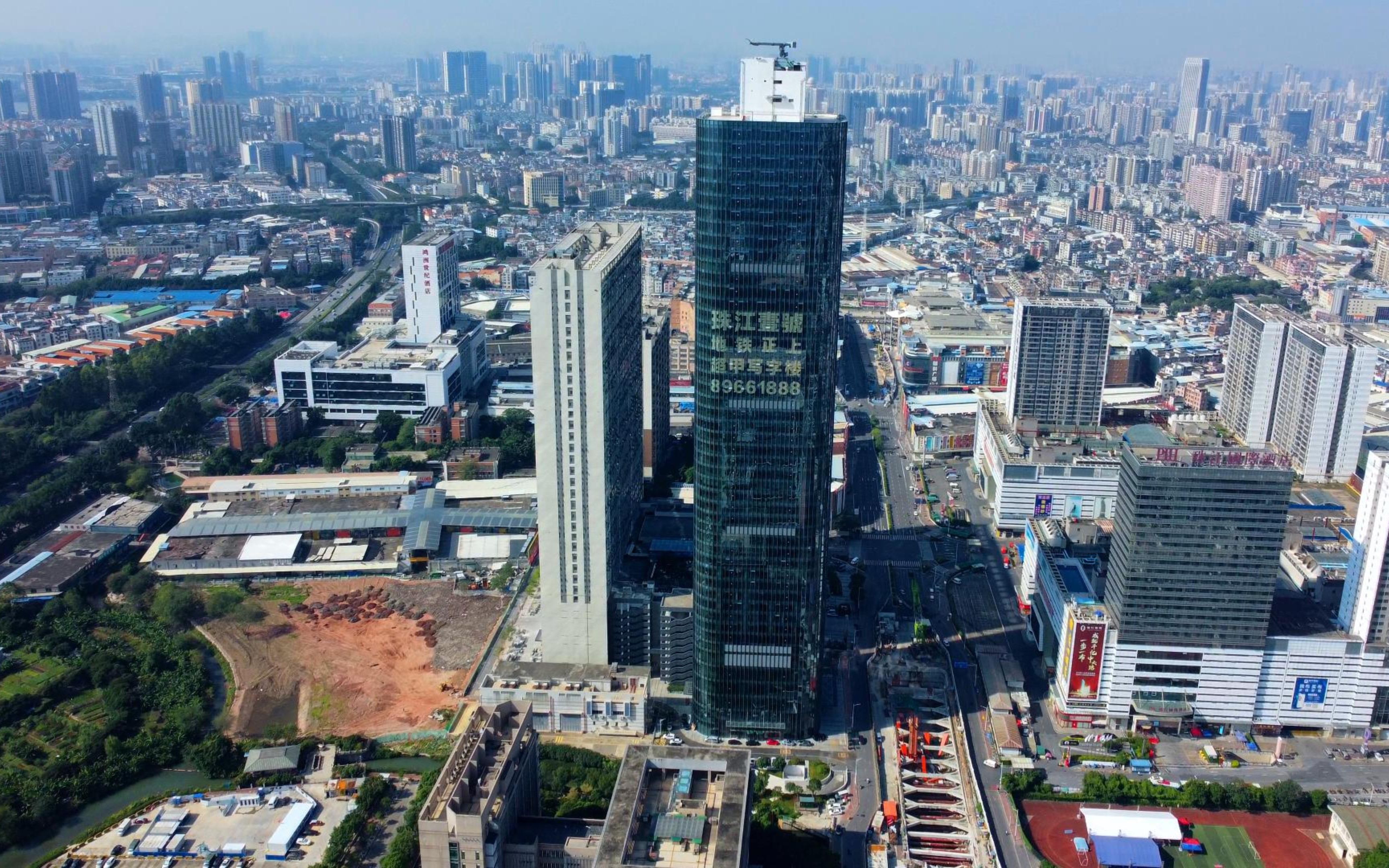 上帝视角看广州-海珠湿地到上涌湿地珠江一号