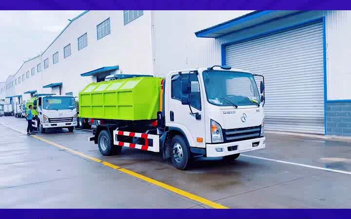 3吨垃圾勾臂车价格|大运蓝牌勾臂垃圾车