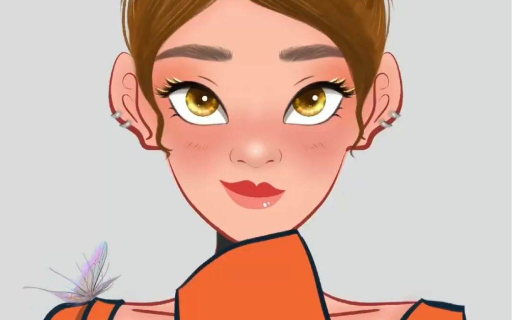 手绘欧美女生头像