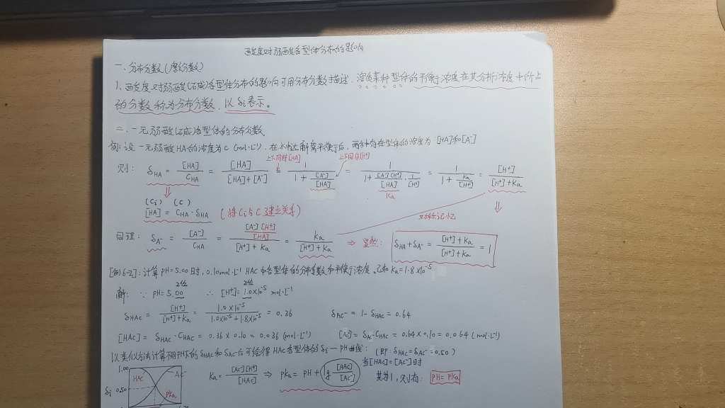 分析化学酸度对弱酸各型体分布的影响,分布分数,分布系数,一元弱酸各型体的分布分数,多元弱酸各型体的分布分数,及多元弱酸各型体分布分数的书...