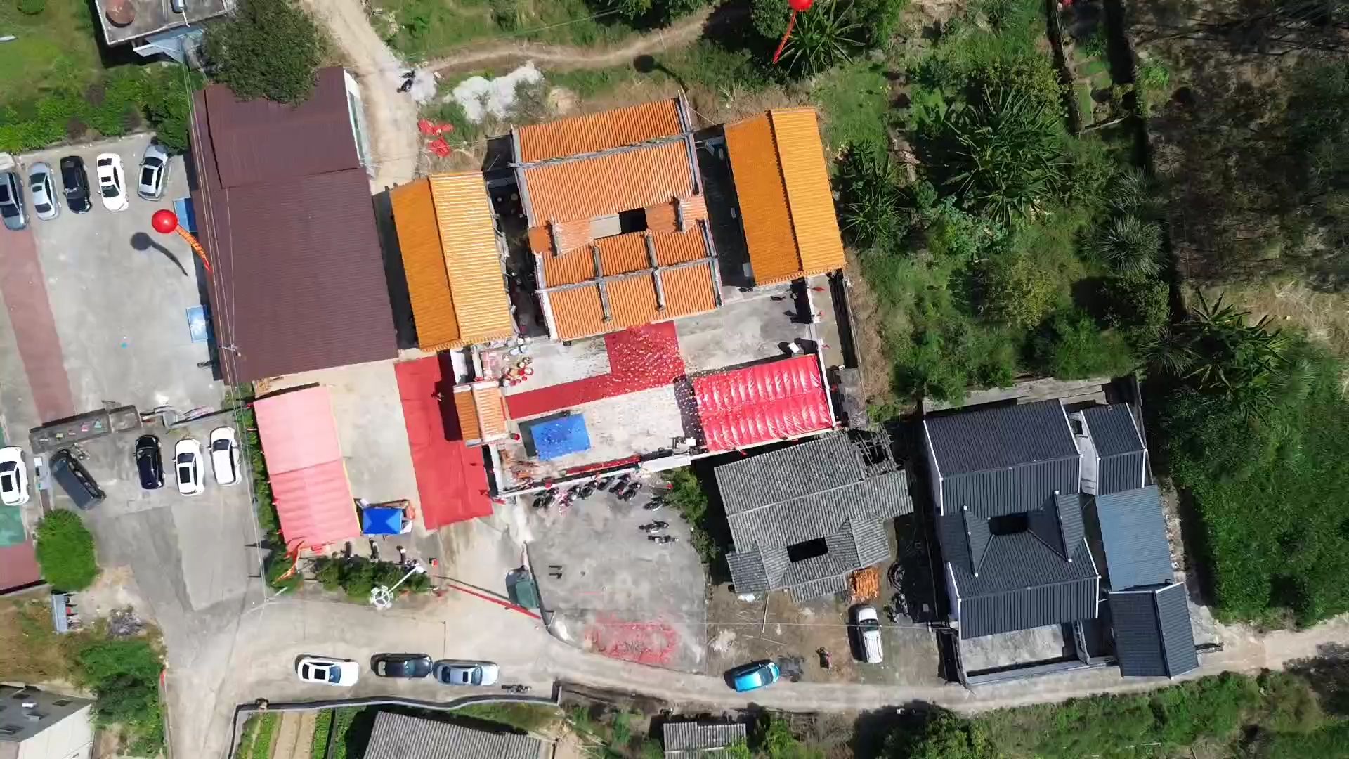 航拍:广东河源紫金【冼氏宗祠】风水宝地喝形【五马归槽】