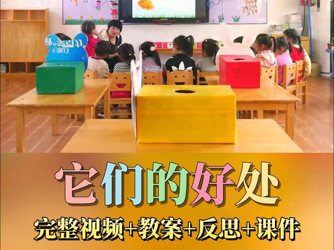 幼儿园小班健康安全社会优质名师公开课《它们的好处》完整版视频+幼师教案+课件PPT哔哩哔哩bilibili