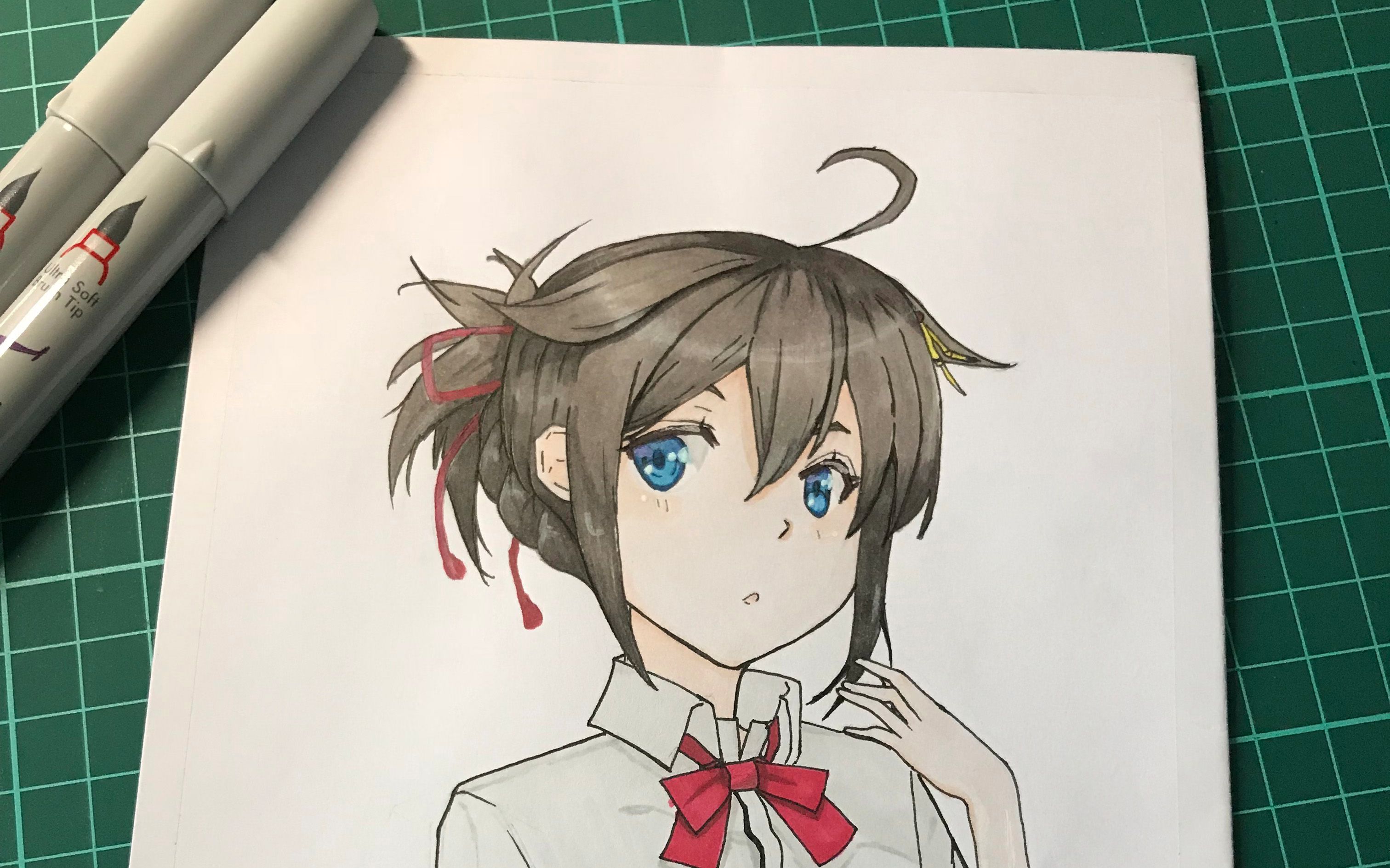 【马克笔手绘】一只三叶(临摹)