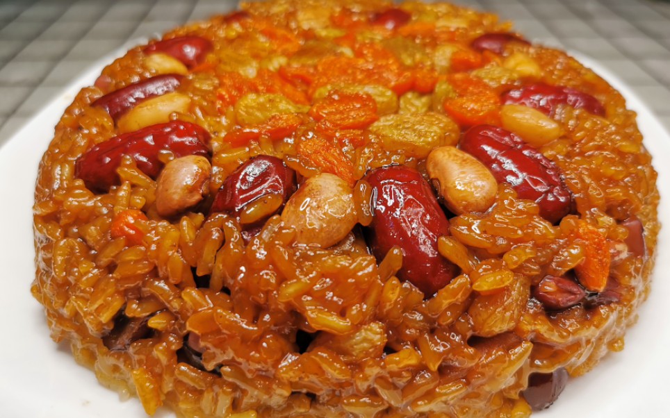 红糖八宝饭,香糯营养,甜而不腻,食材配比很重要哦_哔哩哔哩_bilibili