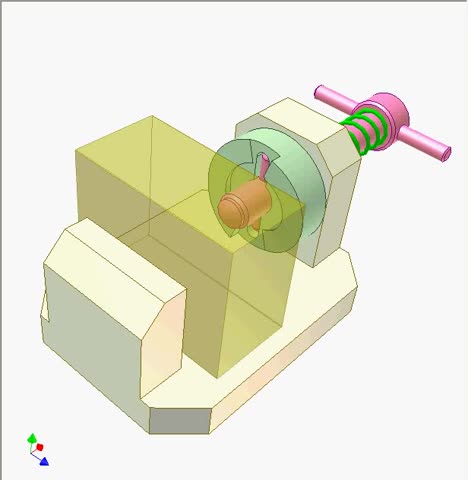 [图]机构动画——机床夹具