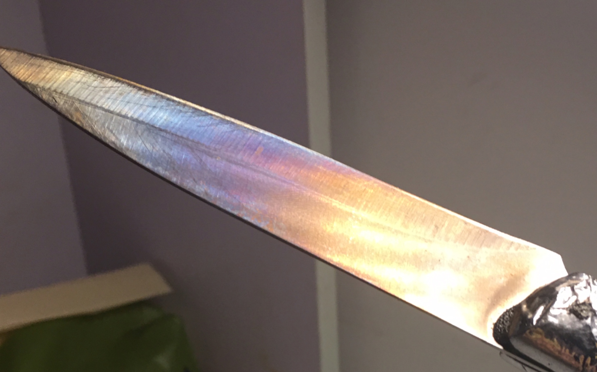 瞎玩煤气灶水果刀表面淬火崭新出厂