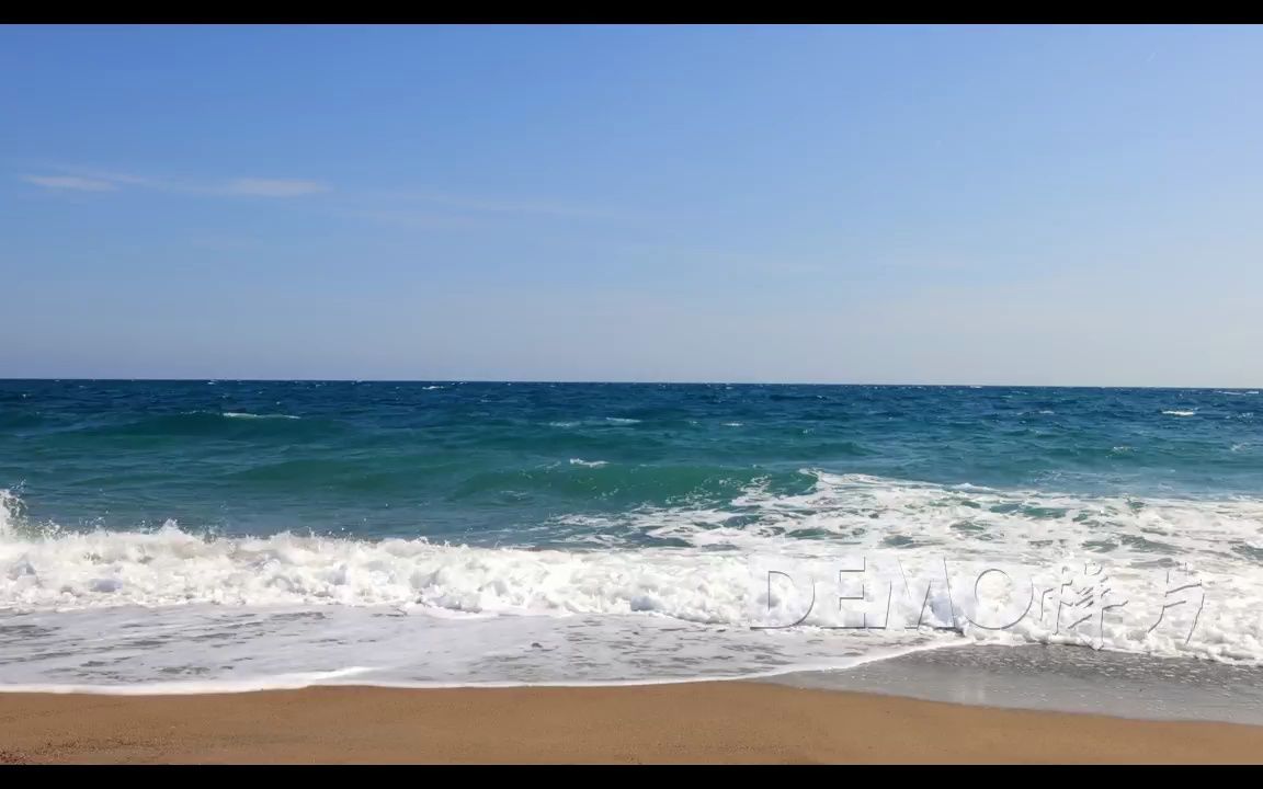 海浪大海波浪波涛汹涌沙滩海景海洋风景实拍视频led大屏背景素材