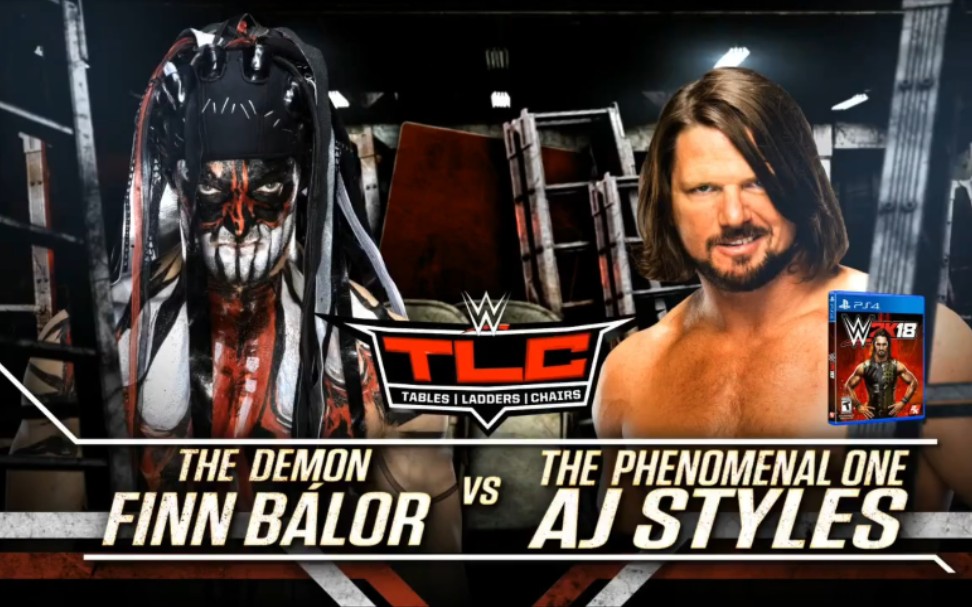 [图]TLC: Tables, Ladders & Chairs 2017.10.22 AJ Styles vs. Finn Balor