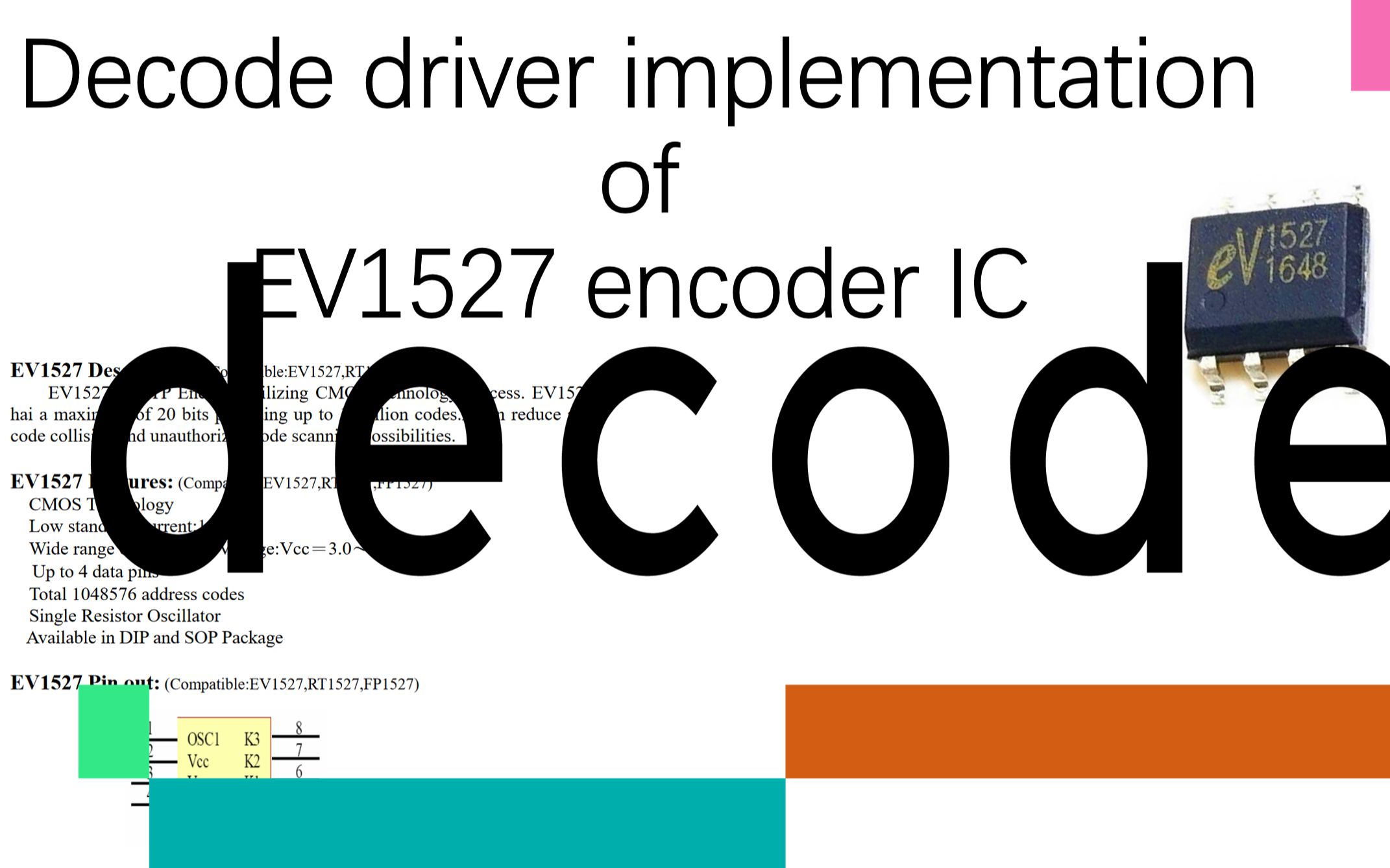EV1527编码芯片解码驱动1英文解说哔哩哔哩bilibili
