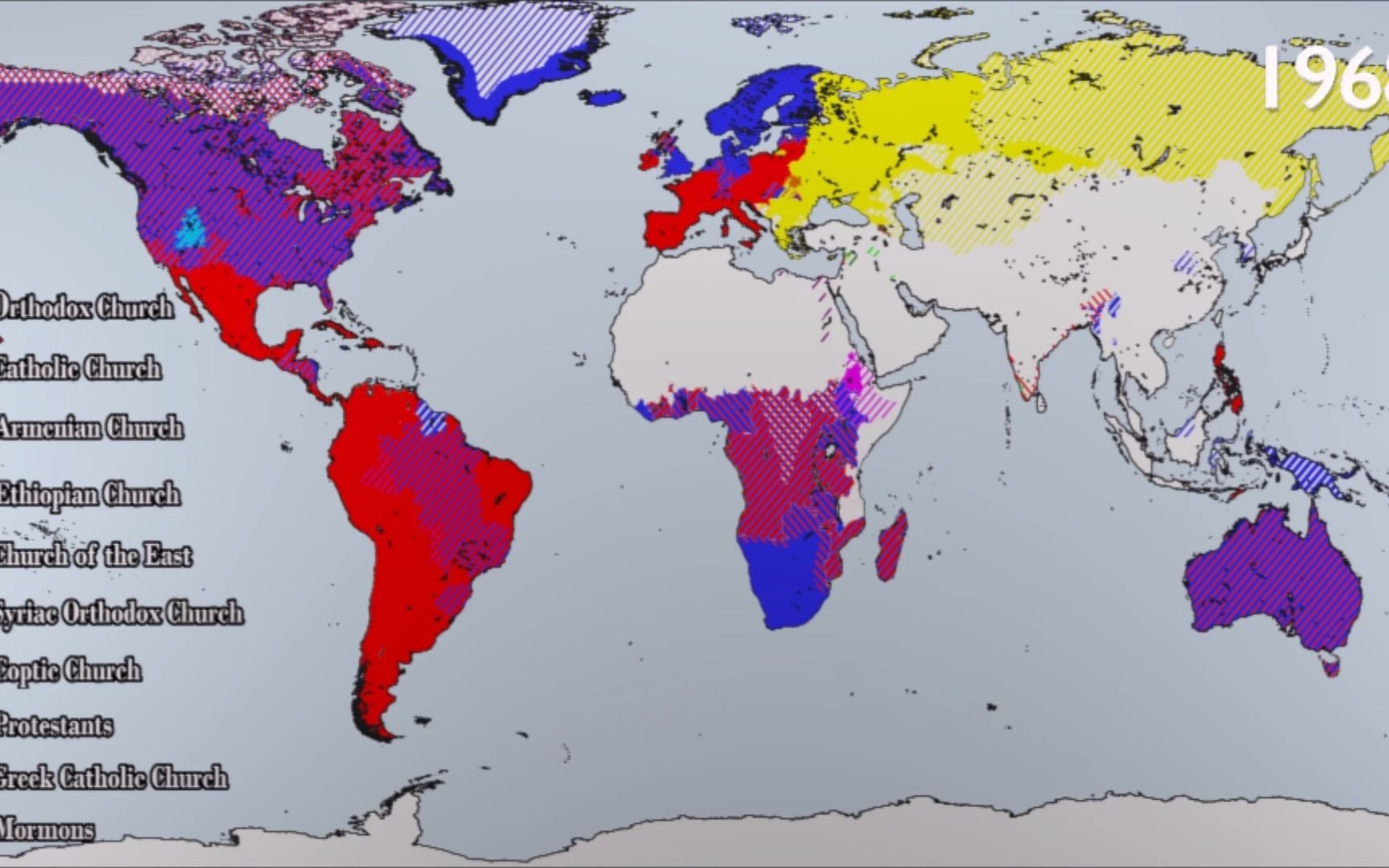 [图]【历史地图】基督教的传播史! (1054年-2021年)