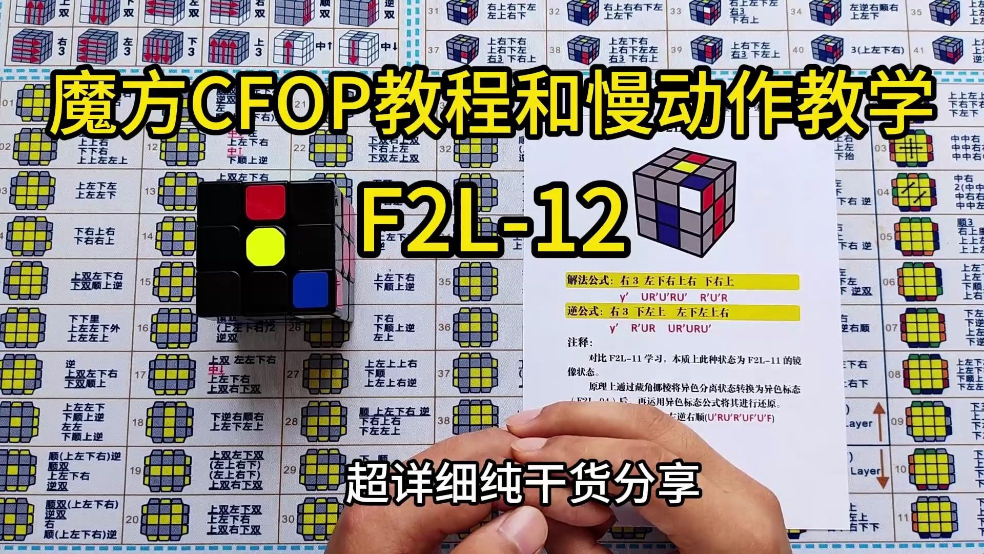 三階魔方f2l-12公式教程和手法教學