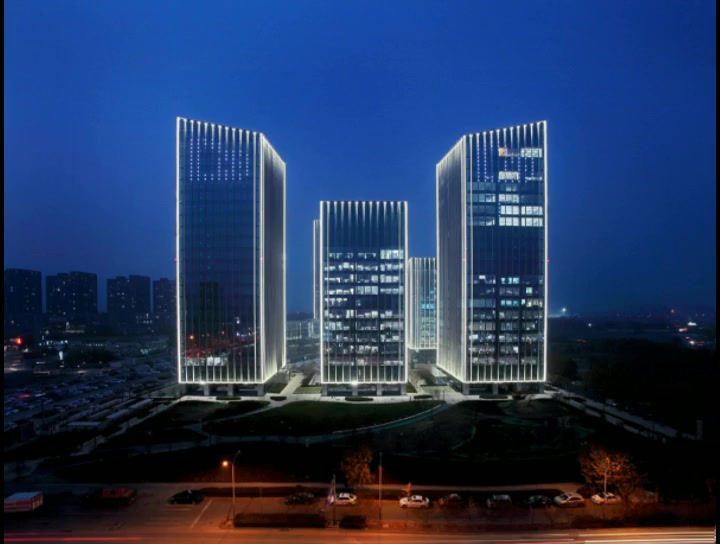 广播电视台大楼室外亮化照明工程建筑灯光设计三河南郑州广播电视塔