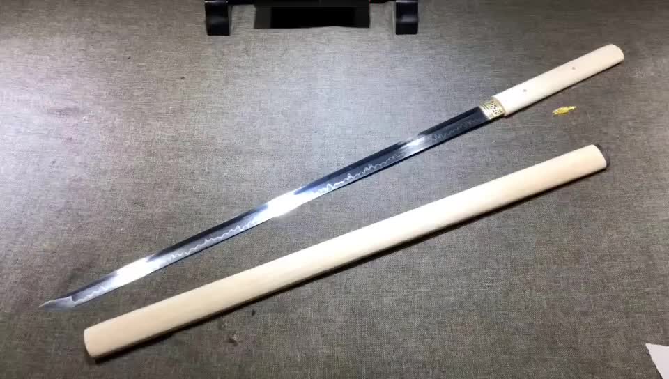 t10钢覆土烧刃宽刃鬼武直刀---20号