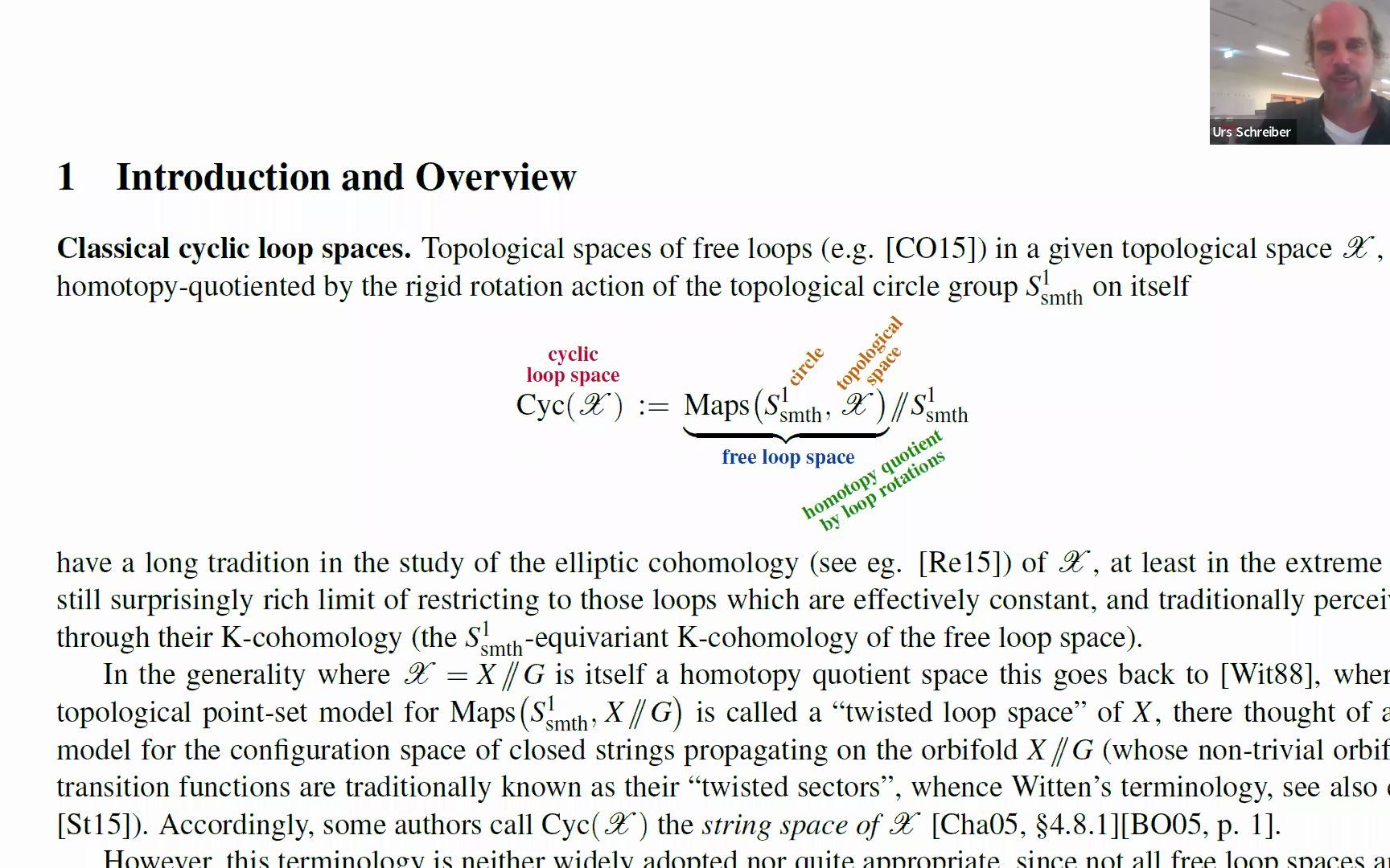 [图]Urs Schreiber: Cyclic loop spaces via higher topos theory in high energy physics