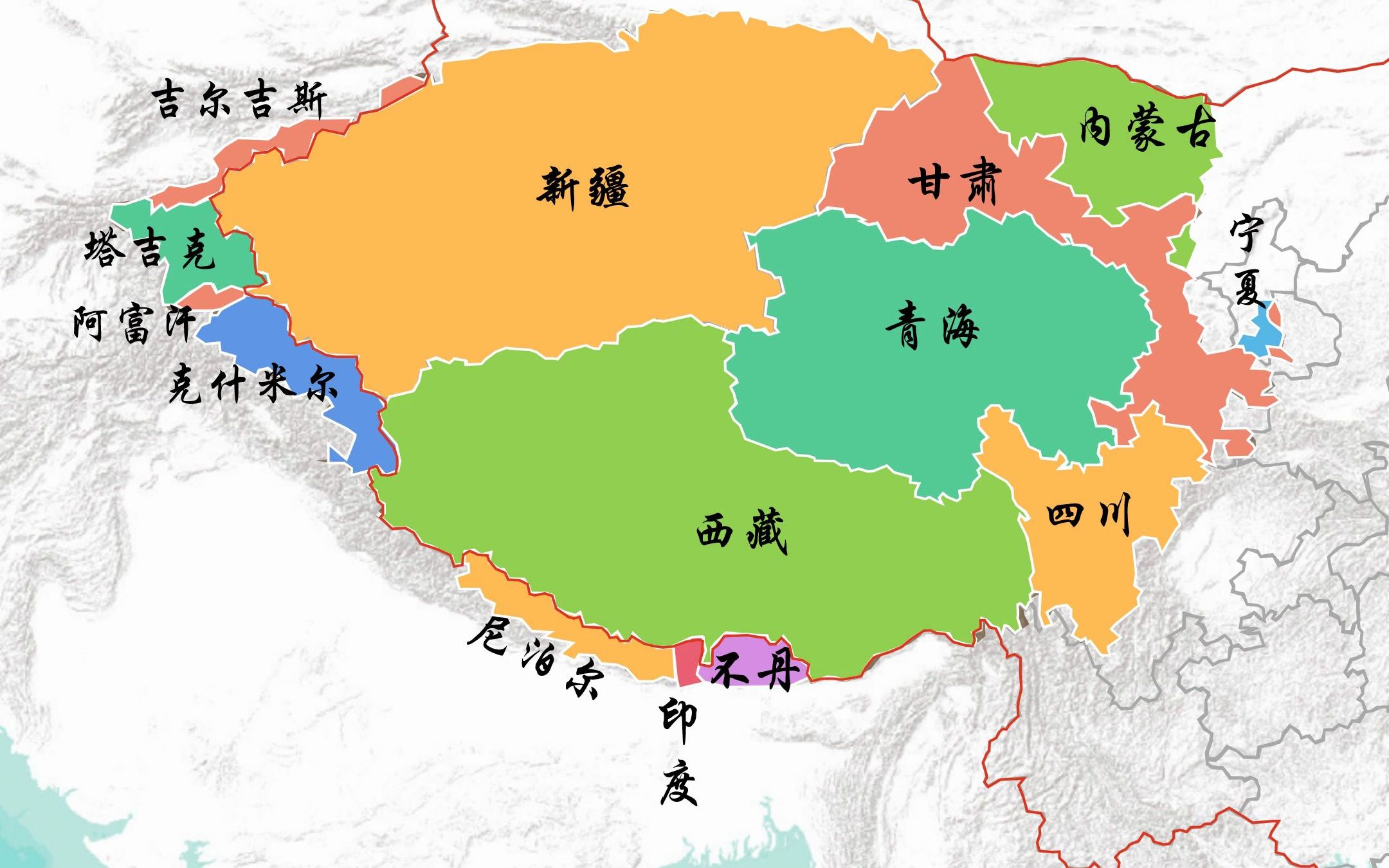 吐蕃帝国地图图片