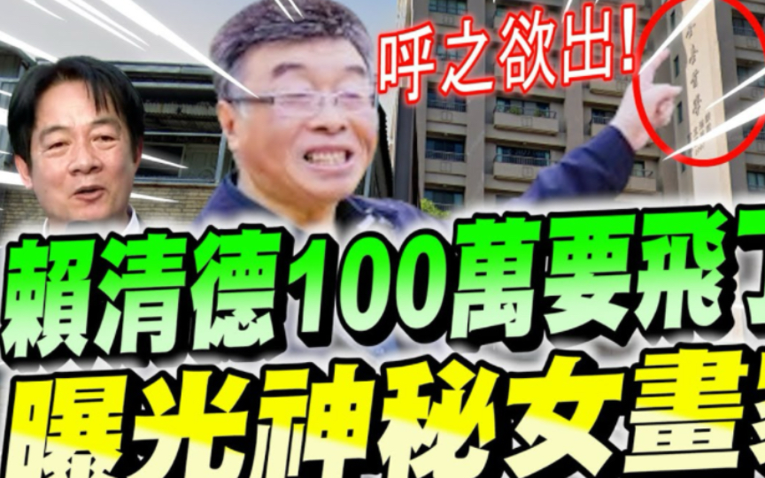 赖清德的100万要飞了!?曝光神秘女画家!直捣香闺!再爆猛料!.前民进党大老:蔡启新哔哩哔哩bilibili