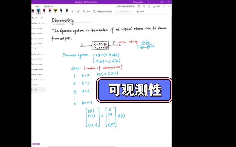 【自动控制原理】【双语】8现代控制理论(6)可观测性哔哩哔哩bilibili