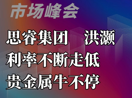 【上海铂金周访谈】——思睿集团洪灏:”利率不断走低,贵金属牛不停”哔哩哔哩bilibili