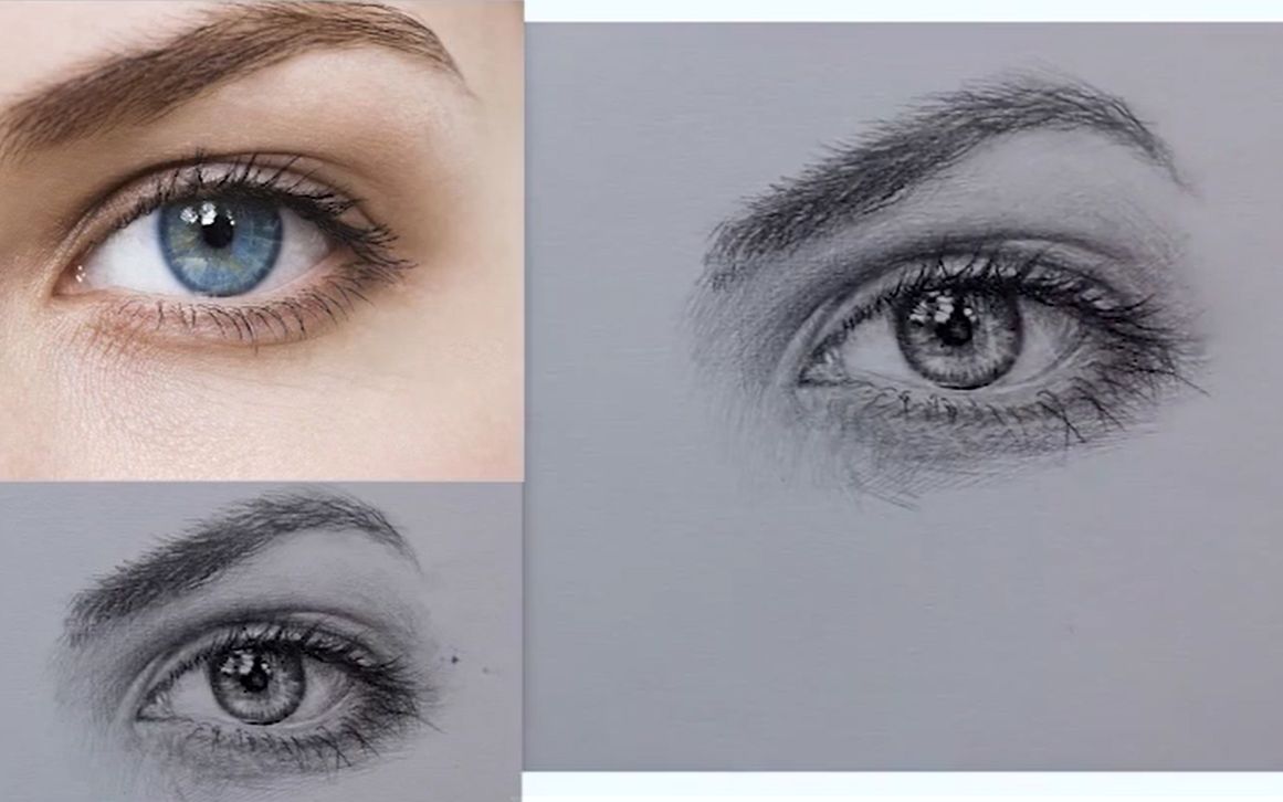 素描眼睛教程写实眼睛掌握了这种方法零基础也可以画出漂亮的素描眼睛